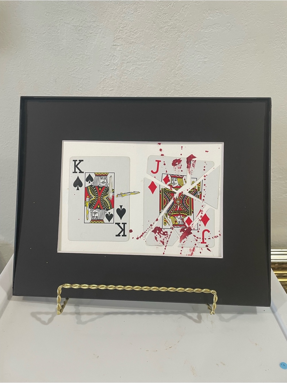 Cut Throat 8x8” vintage cards art